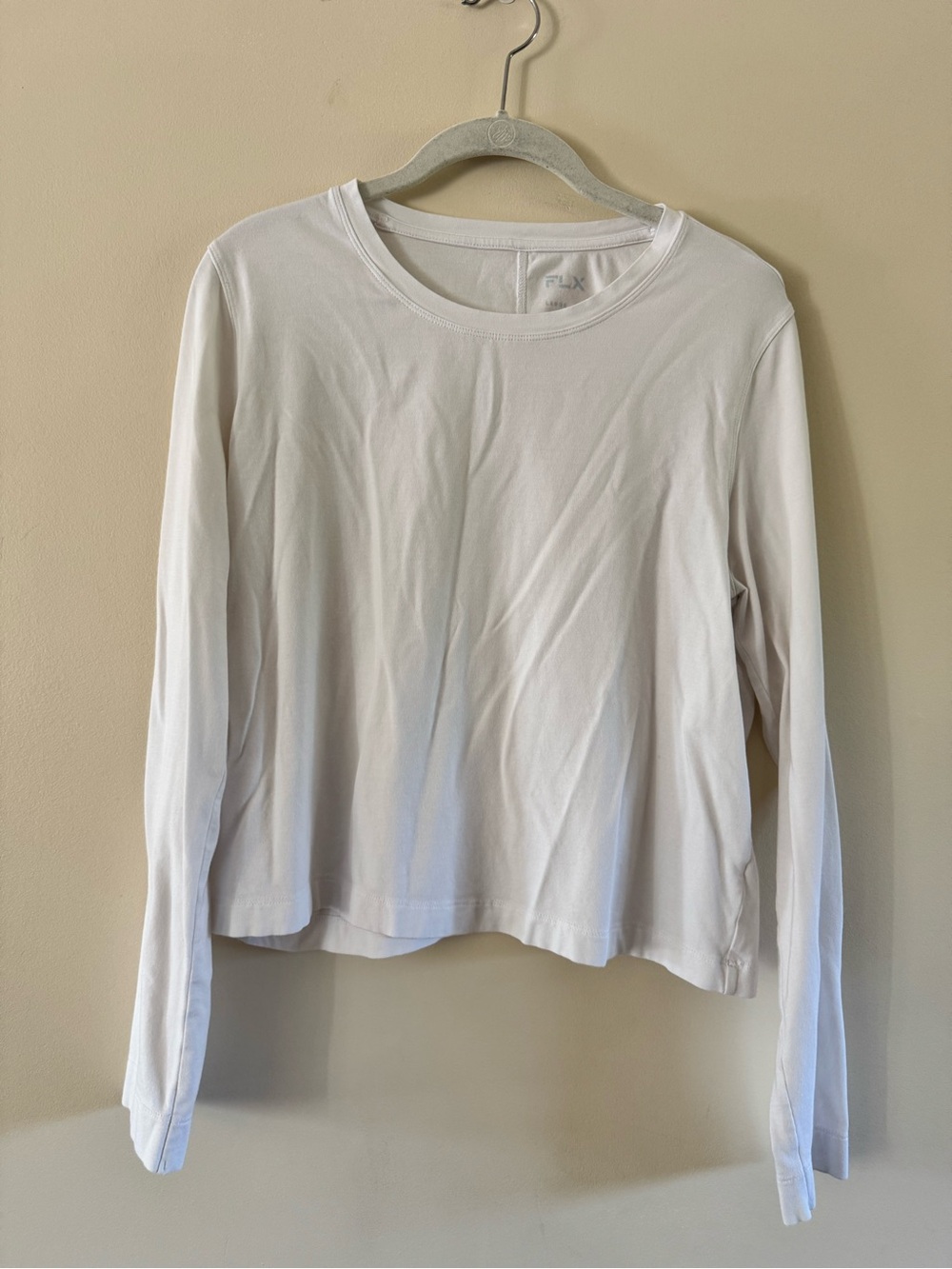 FLX Classic White Long-Sleeve Crewneck